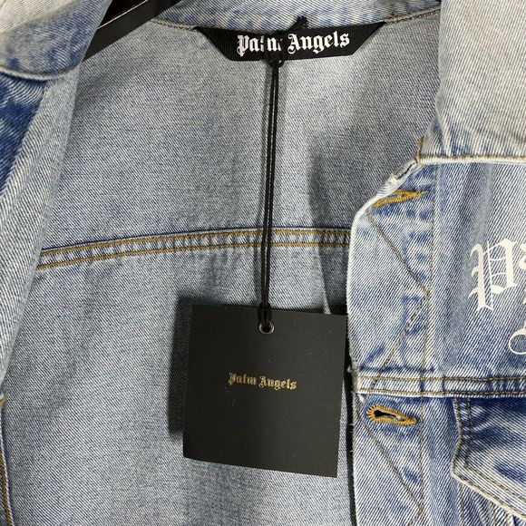 SOLD Palm Angels Blue Denim Jacket Size XL Men - Picture 5 of 12